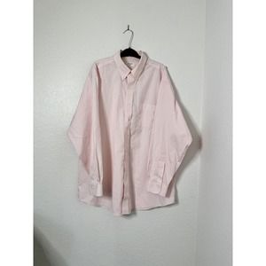 Brooks 346 Dress Shirt Mens Size 17. 1/2- 35 Pink Long Sleeve Non-Iron